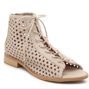 Taupe/Silver Metallic Musse & Cloud Aiden Flat Sandals 40 8.5